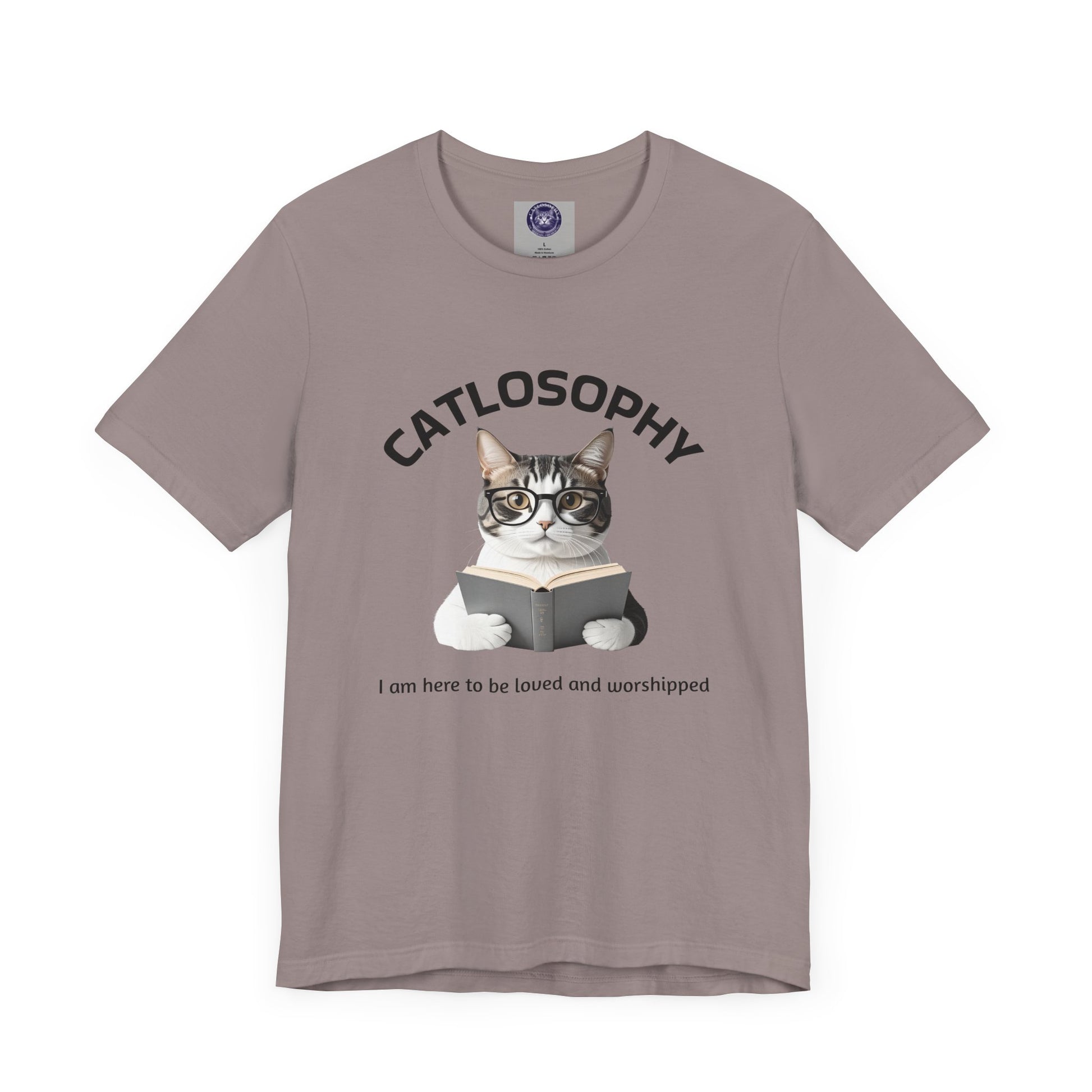 Catlosophy Unisex Jersey Short Sleeve Tee – "I am here to be loved" Design - BABUL T-Shirts