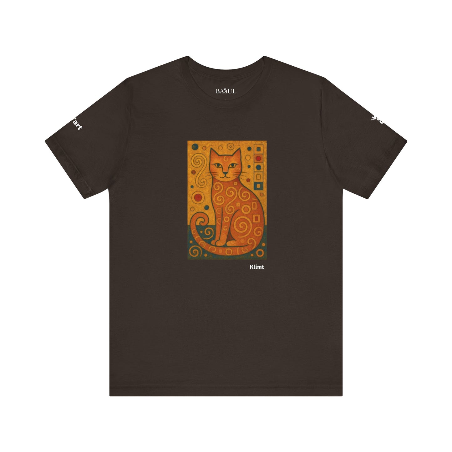 CATART Unisex Jersey Cat T-Shirt - KLIMT - Iconic Painting Reimagined with Cats