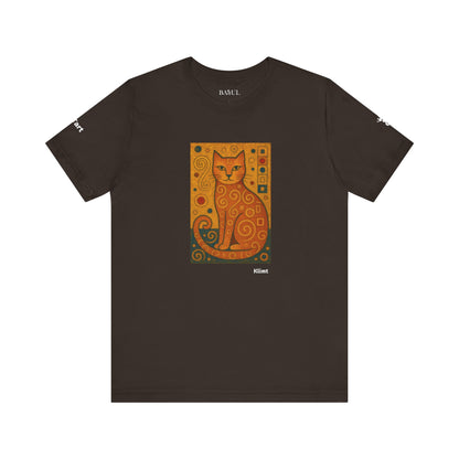 CATART Unisex Jersey Cat T-Shirt - KLIMT - Iconic Painting Reimagined with Cats