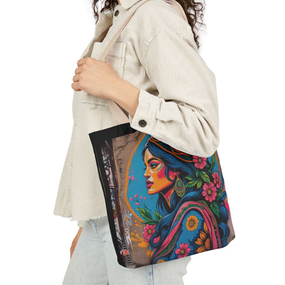 Artistic Surge - Eco-Friendly Canvas Tote Bag - FLOWERED WOMAN
