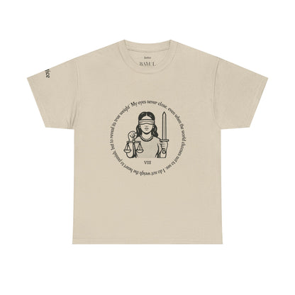 Justice - ArcanaPop T-Shirt – Where Tarot Magic Meets Pop Art