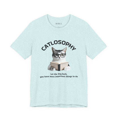 Catlosophy Unisex Jersey Short Sleeve Tee –  "Let the dog bark" Design