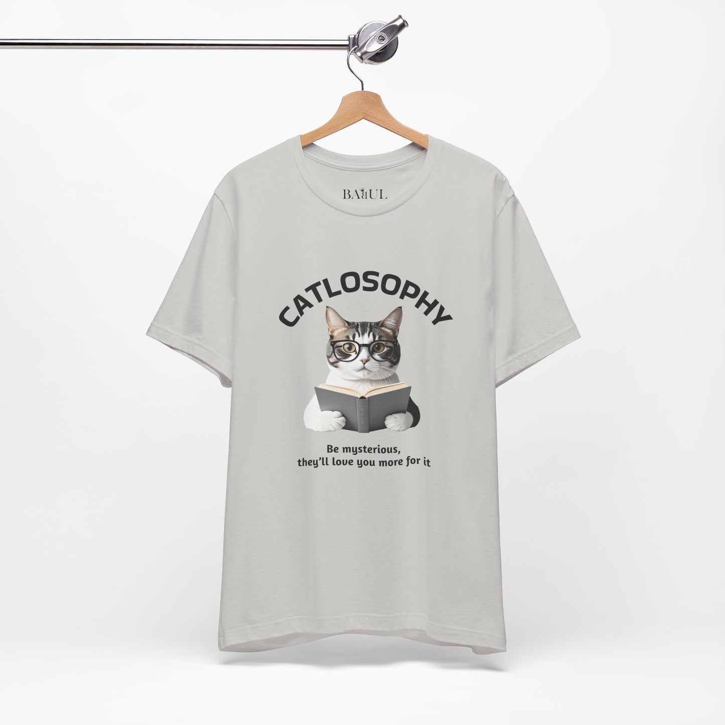 Catlosophy Unisex Jersey Short Sleeve Tee –  "Be mysterious" Design