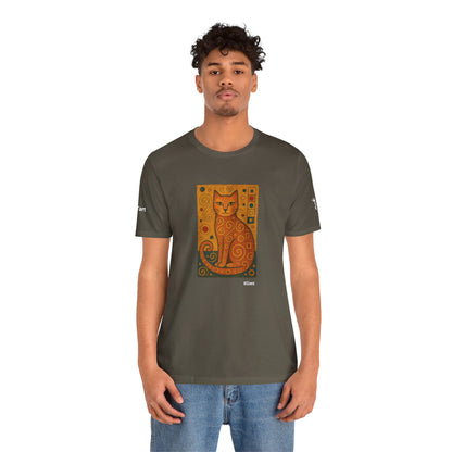 CATART Unisex Jersey Cat T-Shirt - KLIMT - Iconic Painting Reimagined with Cats