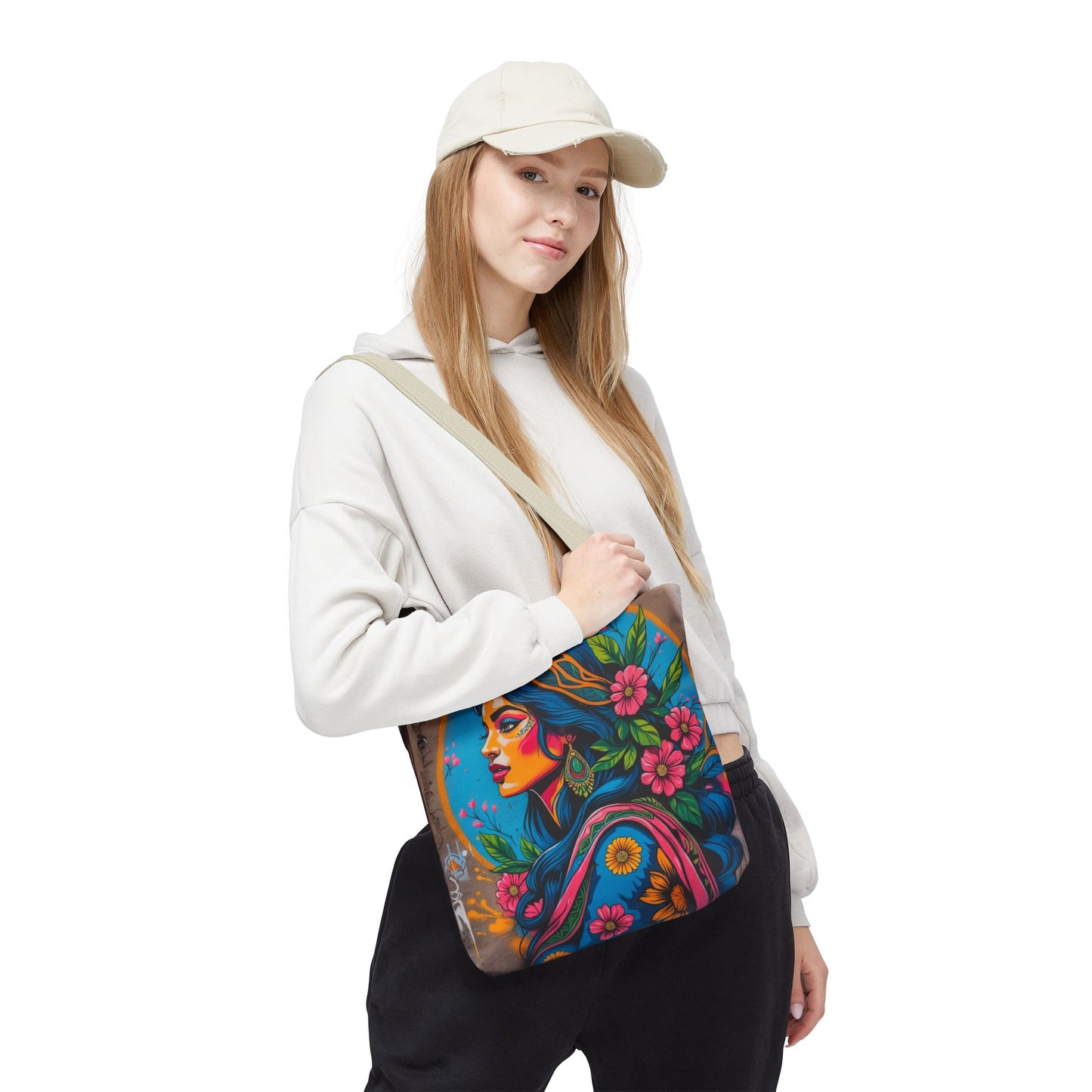 Artistic Surge - Eco-Friendly Canvas Tote Bag - FLOWERING WOMAN