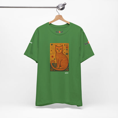 CATART Unisex Jersey Cat T-Shirt - KLIMT - Iconic Painting Reimagined with Cats