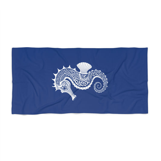 Tribal Waves Beach Towel - SEAHORSE