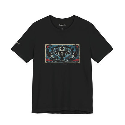 Pisces - Gothic Zodiac T-Shirt. Zodiac in the Shadows