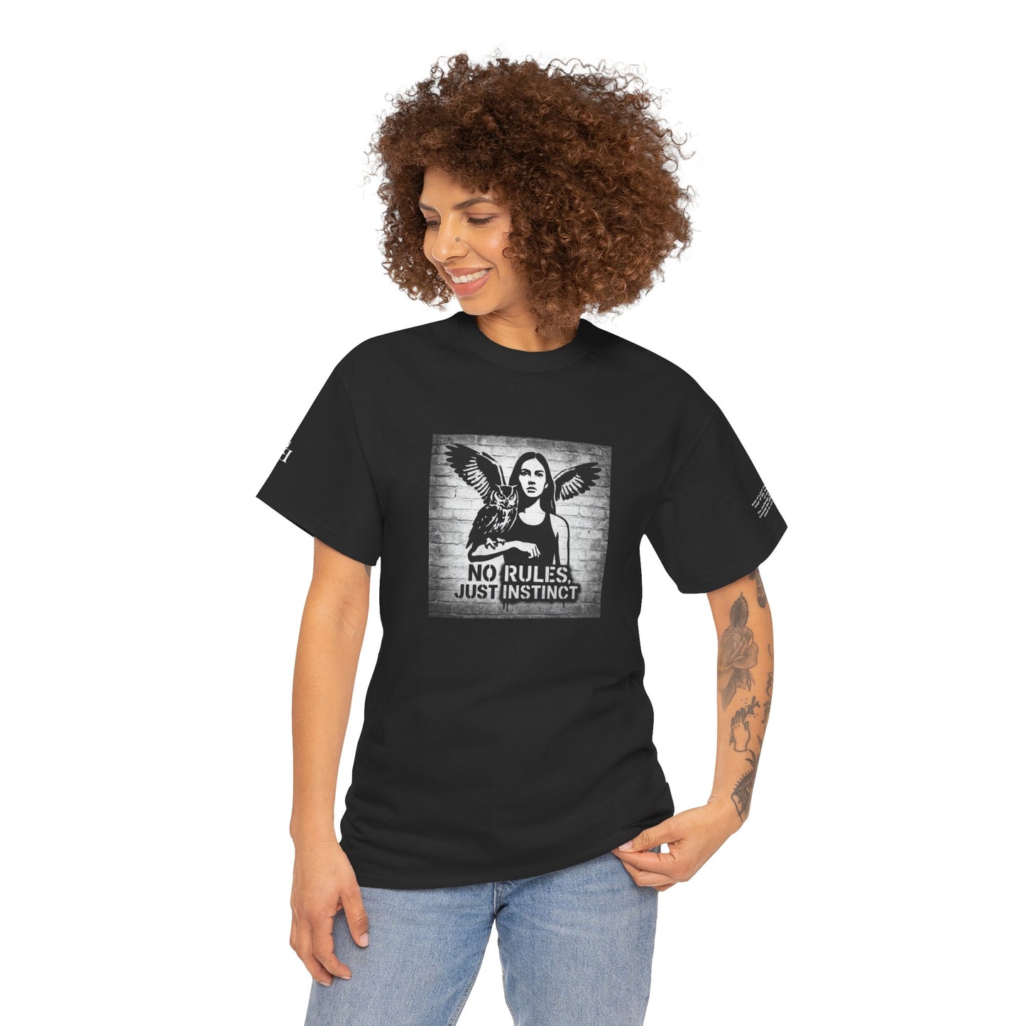 Rebel Graphic Tee - Unisex Heavy Cotton T-Shirt for the Wild at Heart. Rebel Tees, Born to Be Worn - NO RULES, JUST INSTINCT