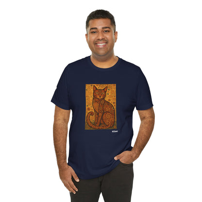 CATART Unisex Jersey Cat T-Shirt - KLIMT - Iconic Painting Reimagined with Cats