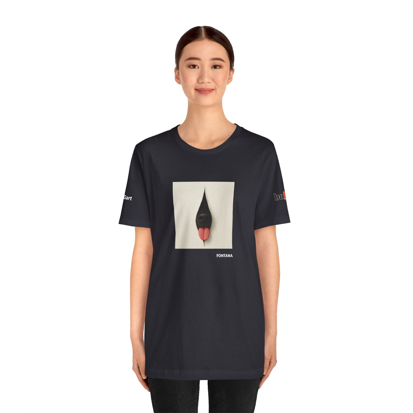 DOGART Unisex Jersey Dog T-Shirt - FONTANA - Iconic Painting Reimagined with Dogs