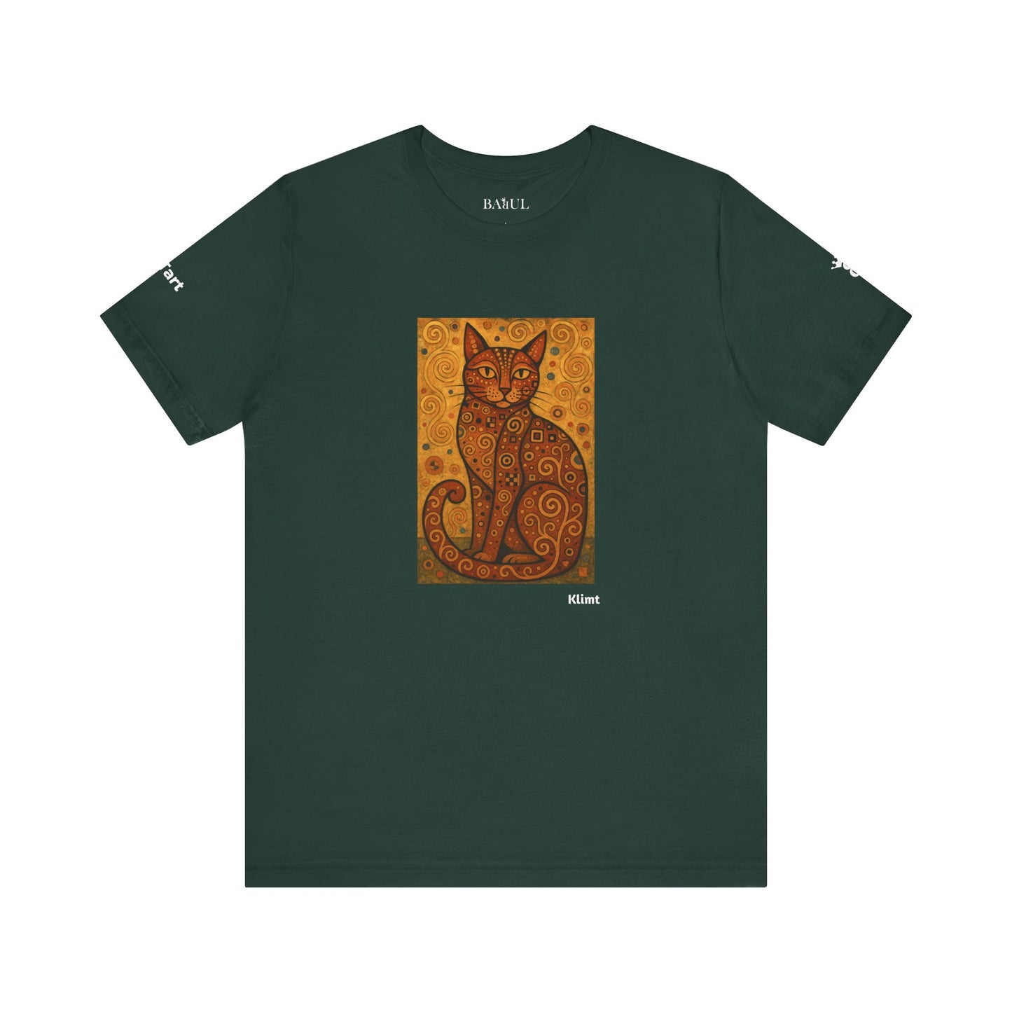 CATART Unisex Jersey Cat T-Shirt - KLIMT - Iconic Painting Reimagined with Cats