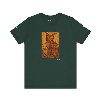 CATART Unisex Jersey Cat T-Shirt - KLIMT - Iconic Painting Reimagined with Cats