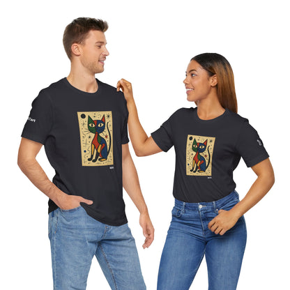 CATART Unisex Jersey Cat T-Shirt - MIRO - Iconic Painting Reimagined with Cats