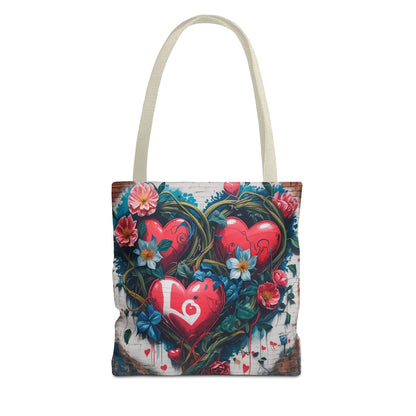 Artistic Surge - Eco-Friendly Canvas Tote Bag - HEARTS OF LOVE