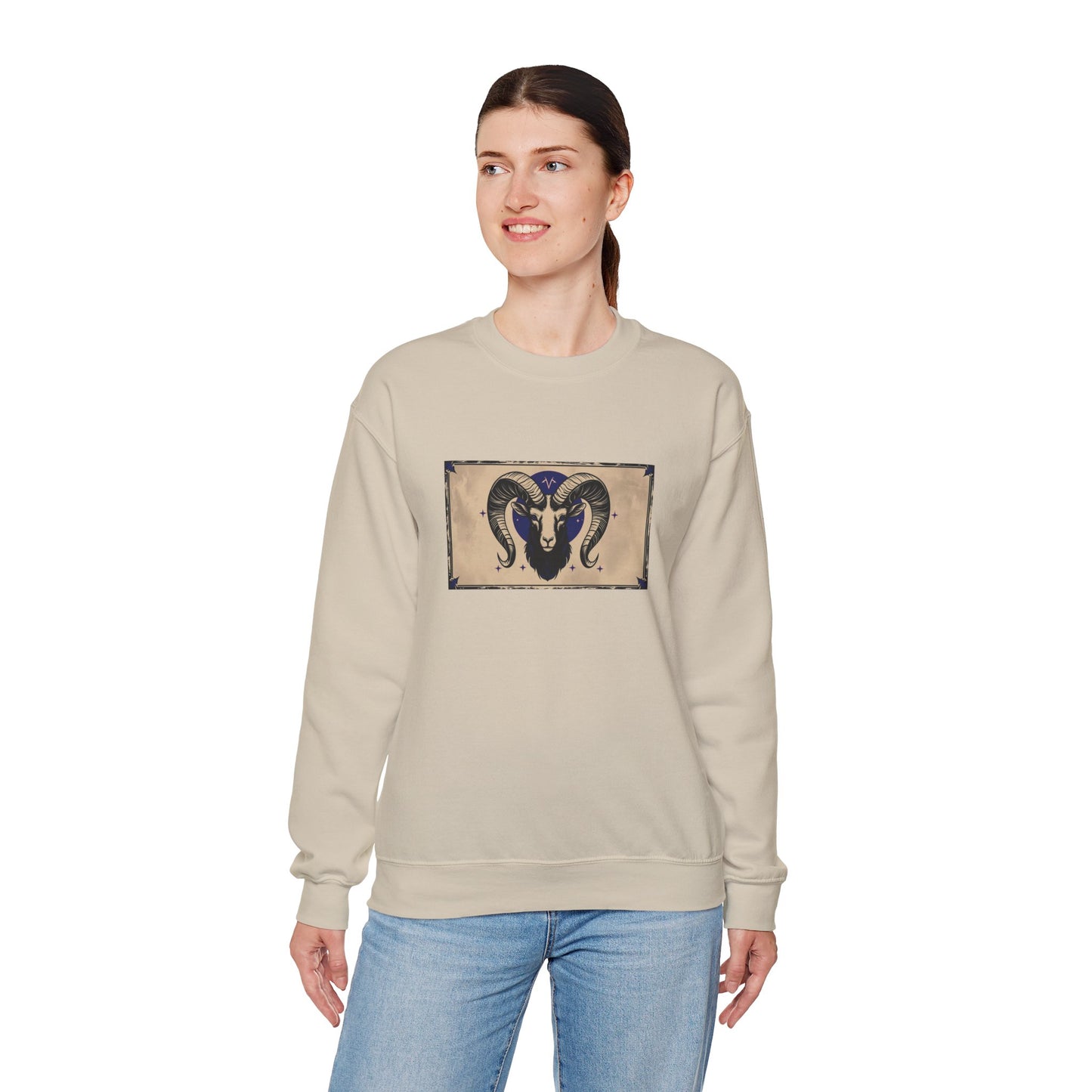 Aries - Gothic Zodiac Blue Sweatshirt