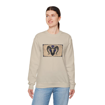 Aries - Gothic Zodiac Blue Sweatshirt