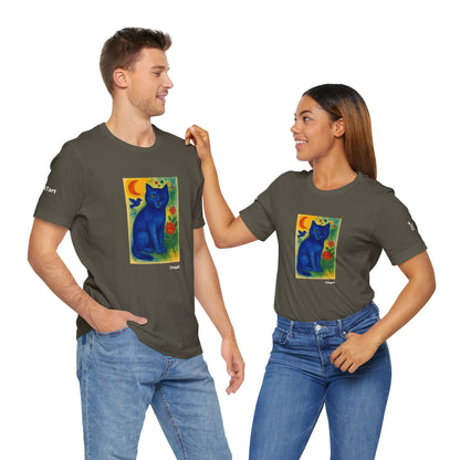 CATART Unisex Jersey Cat T-Shirt - MARC CHAGALL - Iconic Painting Reimagined with Cats