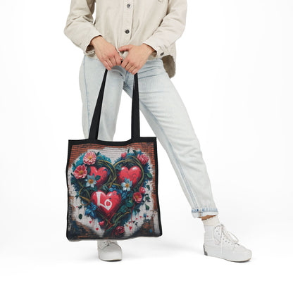 Artistic Surge - Eco-Friendly Canvas Tote Bag - LOVE HEARTS