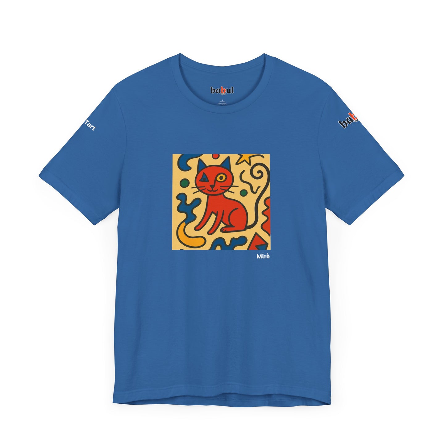 CATART Unisex Jersey Cat T-Shirt - MIRO - Iconic Painting Reimagined with Cats
