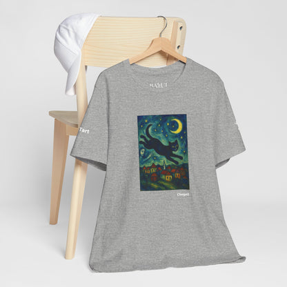 CATART Unisex Jersey Cat T-Shirt - MARC CHAGALL - Iconic Painting Reimagined with Cats