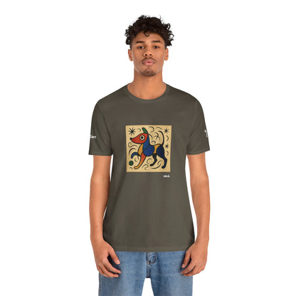 DOGART Unisex Jersey Dog T-Shirt - MIRO - Iconic Painting Reimagined with Dogs