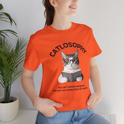 Catlosophy Unisex Jersey Short Sleeve Tee –  "You can't please everyone" Design