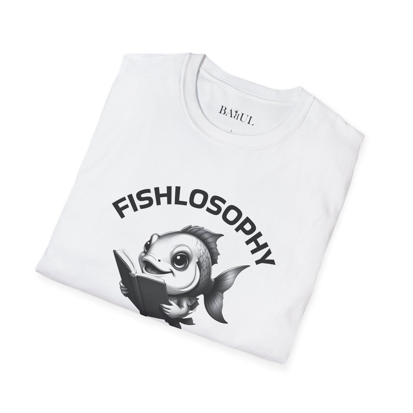 Fishlosophy Unisex T-Shirt - Ocean Vibes and Life's Questions Design - A Smart Fish Knows That Not Everything Is As It Seems