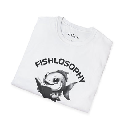 Fishlosophy Unisex T-Shirt - Ocean Vibes and Life's Questions Design - A Smart Fish Knows That Not Everything Is As It Seems