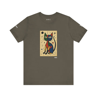 CATART Unisex Jersey Cat T-Shirt - MIRO - Iconic Painting Reimagined with Cats