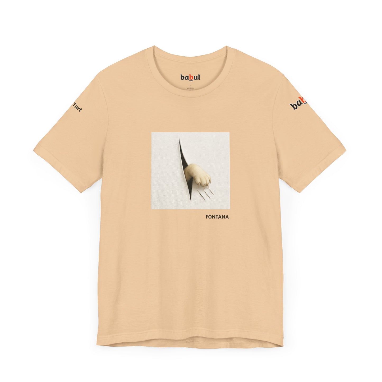 CATART Unisex Jersey Cat T-Shirt - FONTANA - Iconic Painting Reimagined with Cats