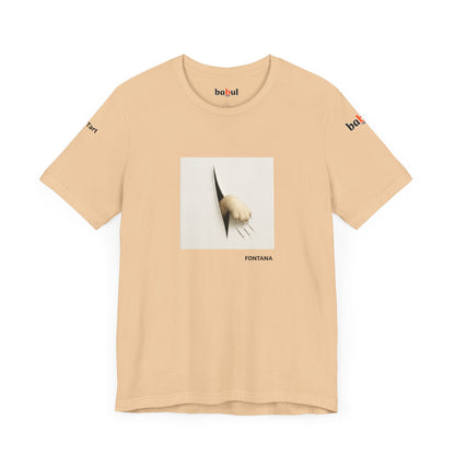 CATART Unisex Jersey Cat T-Shirt - FONTANA - Iconic Painting Reimagined with Cats