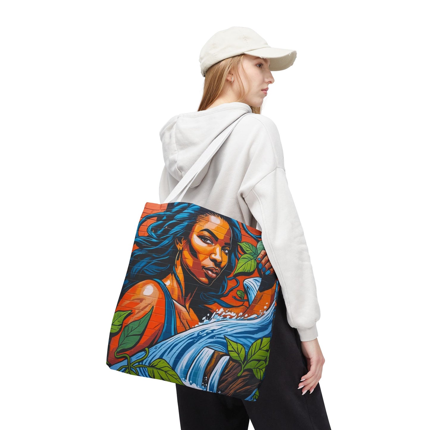 Artistic Surge - Eco-Friendly Canvas Tote Bag - WOMAN WITH WATER
