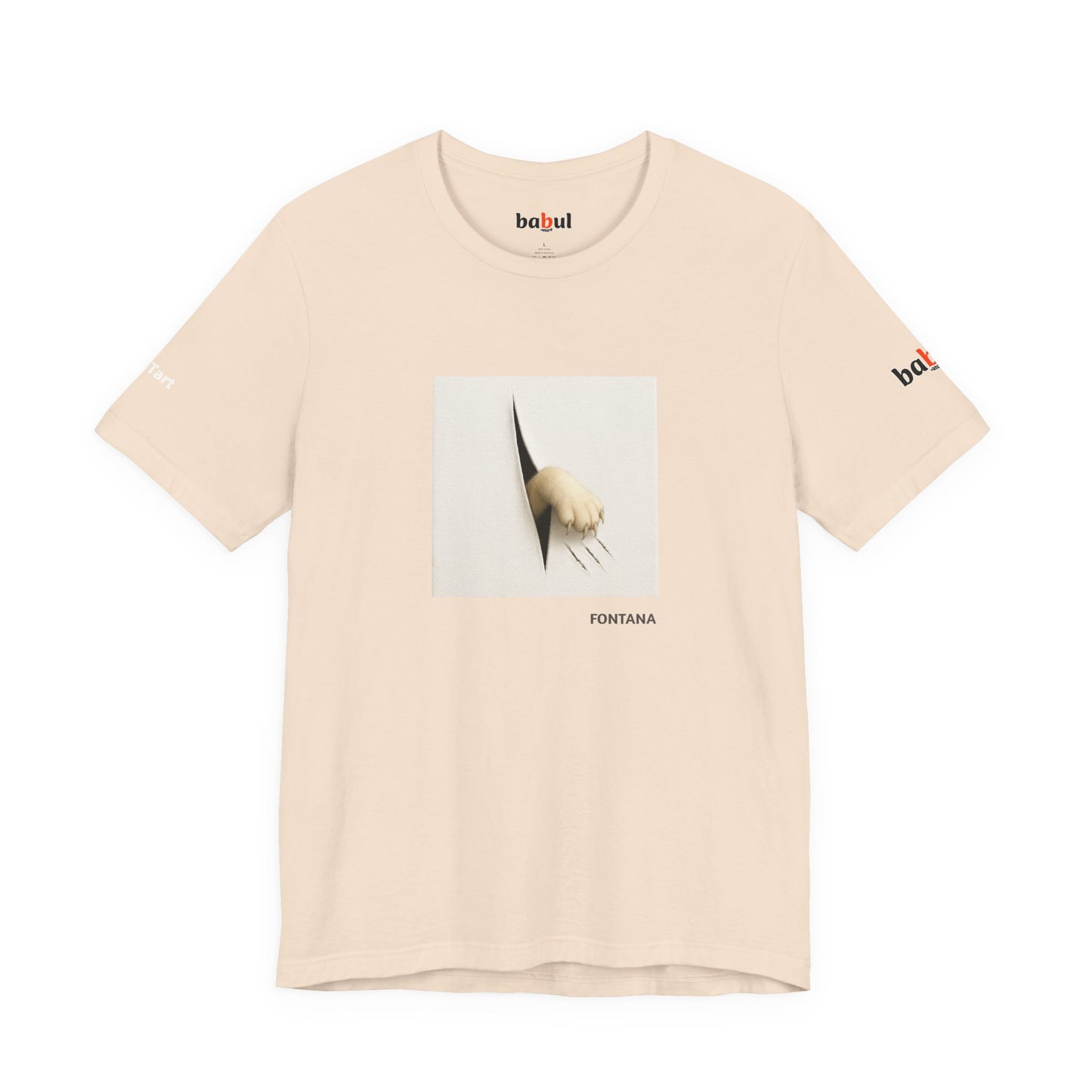 CATART Unisex Jersey Cat T-Shirt - FONTANA - Iconic Painting Reimagined with Cats