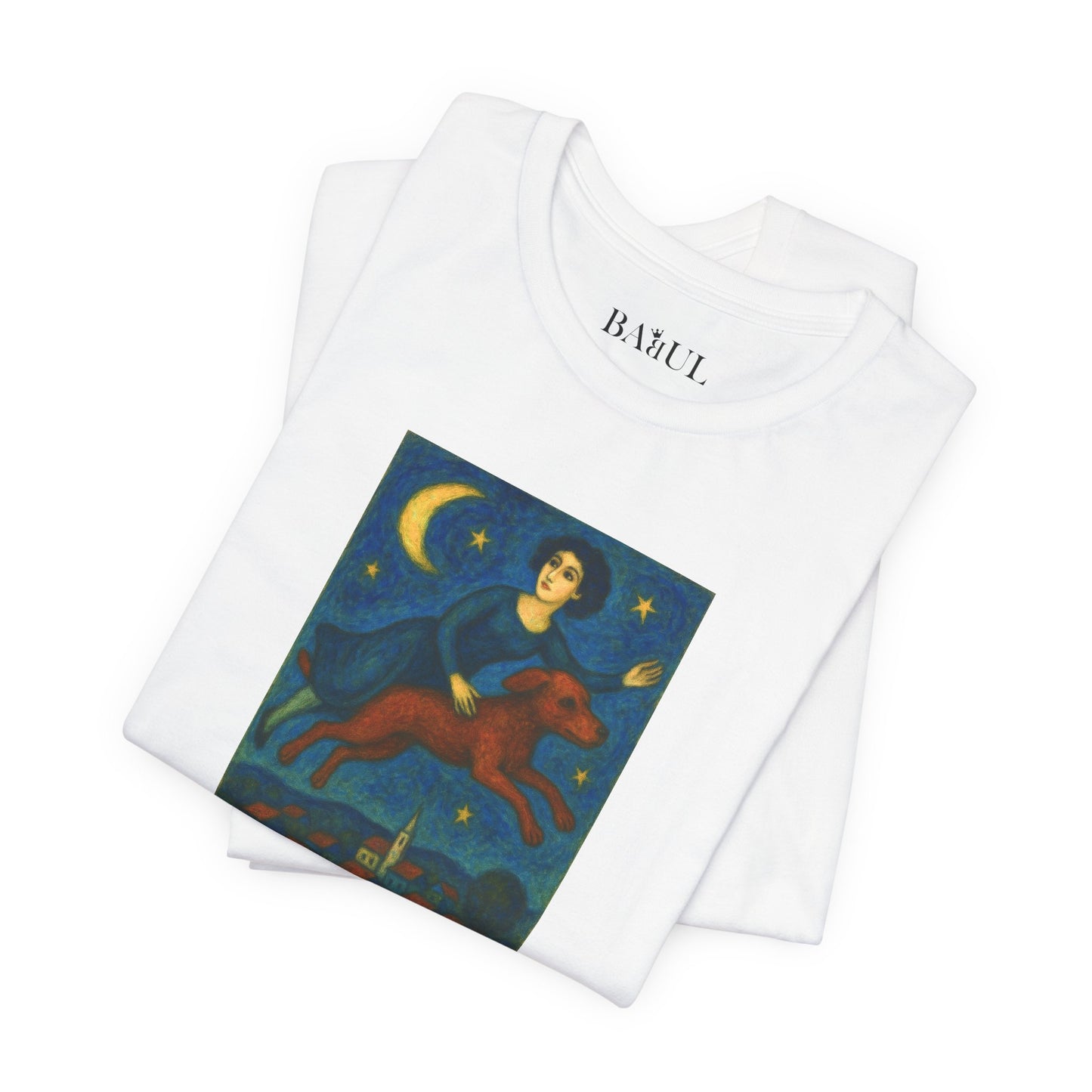 DOGART Unisex Jersey Dog T-Shirt - MARC CHAGALL - Iconic Painting Reimagined with Dogs