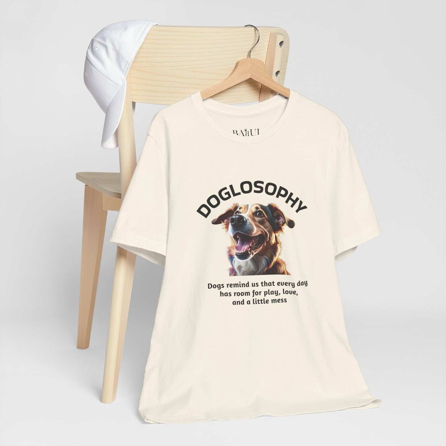 Doglosophy Unisex Jersey Short Sleeve Tee –  "Dog Remind Us" Design
