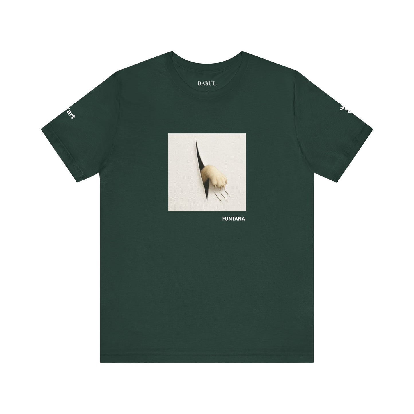 CATART Unisex Jersey Cat T-Shirt - FONTANA - Iconic Painting Reimagined with Cats