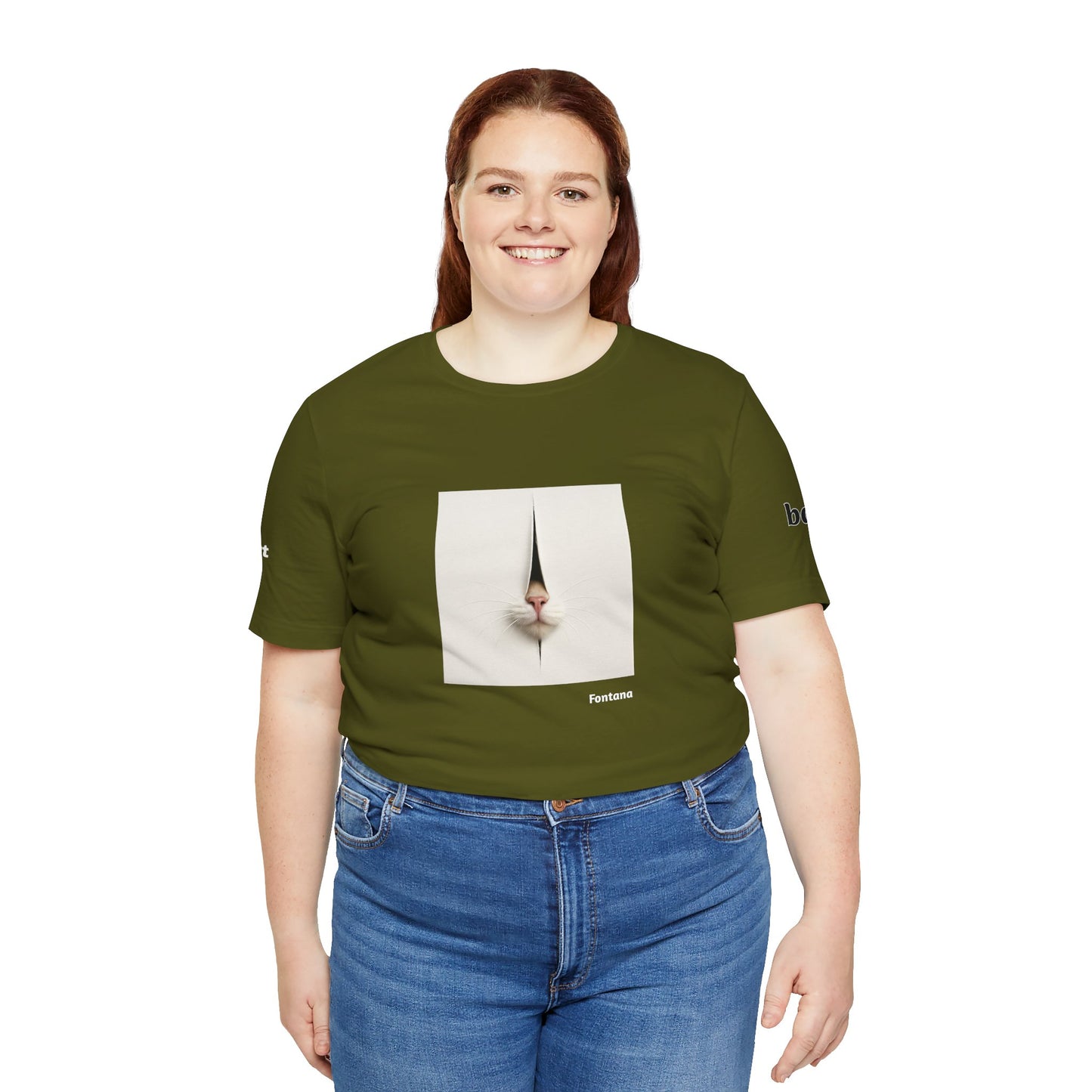 CATART Unisex Jersey Cat T-Shirt - FONTANA - Iconic Painting Reimagined with Cats
