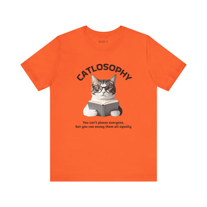 Catlosophy Unisex Jersey Short Sleeve Tee –  "You can't please everyone" Design