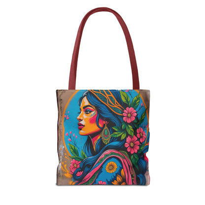 Artistic Surge - Eco-Friendly Canvas Tote Bag - FLOWERING WOMAN