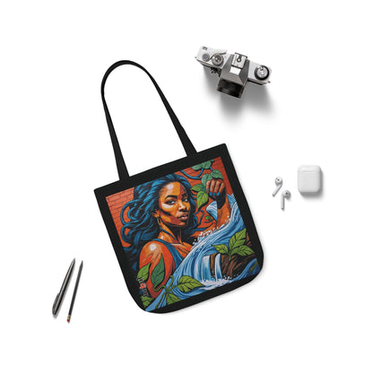 Artistic Surge - Eco-Friendly Canvas Tote Bag - WOMAN WITH WATER