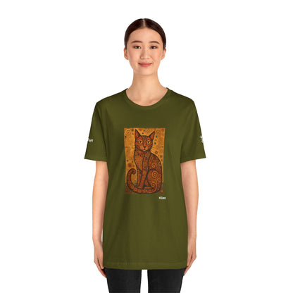 CATART Unisex Jersey Cat T-Shirt - KLIMT - Iconic Painting Reimagined with Cats