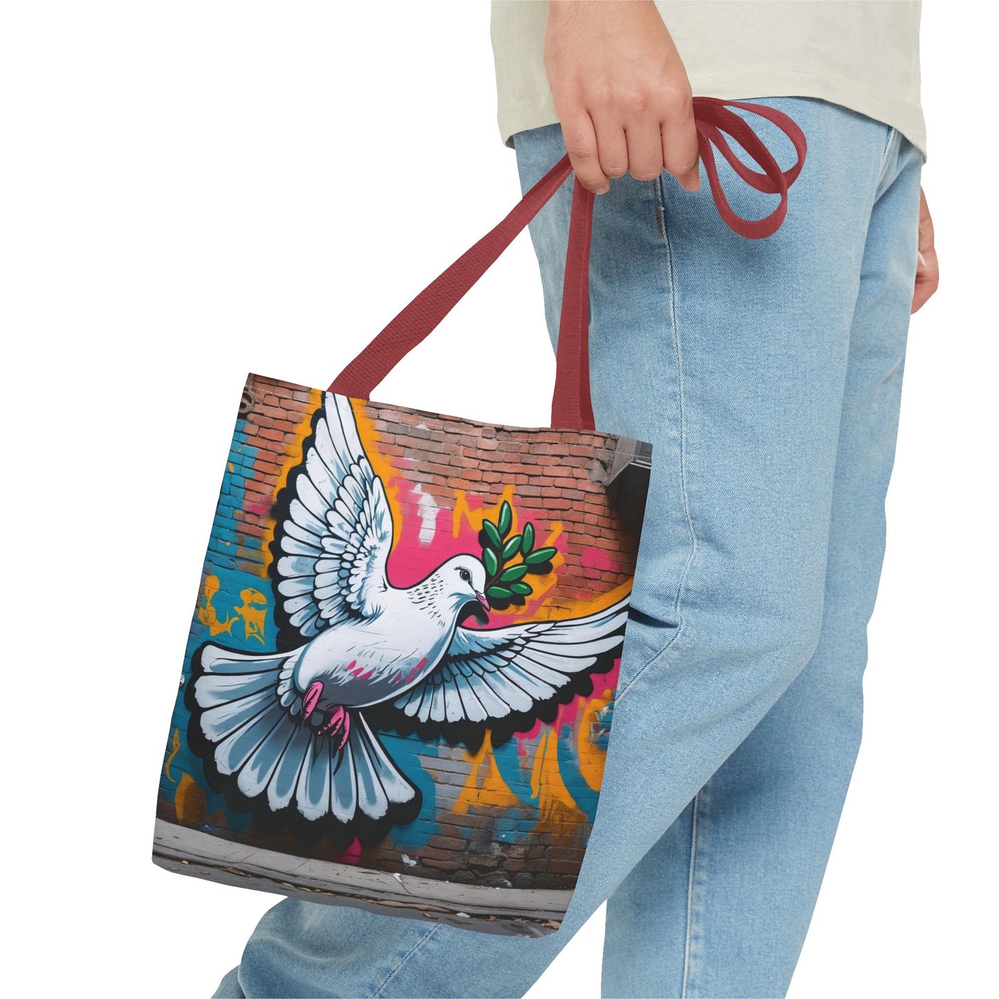 Artistic Surge - Eco-Friendly Canvas Tote Bag - PEACE