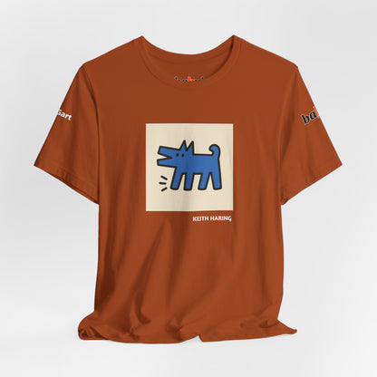 DOGART Unisex Jersey Cat T-Shirt - KEITH HARING - Iconic Painting Reimagined with Dogs