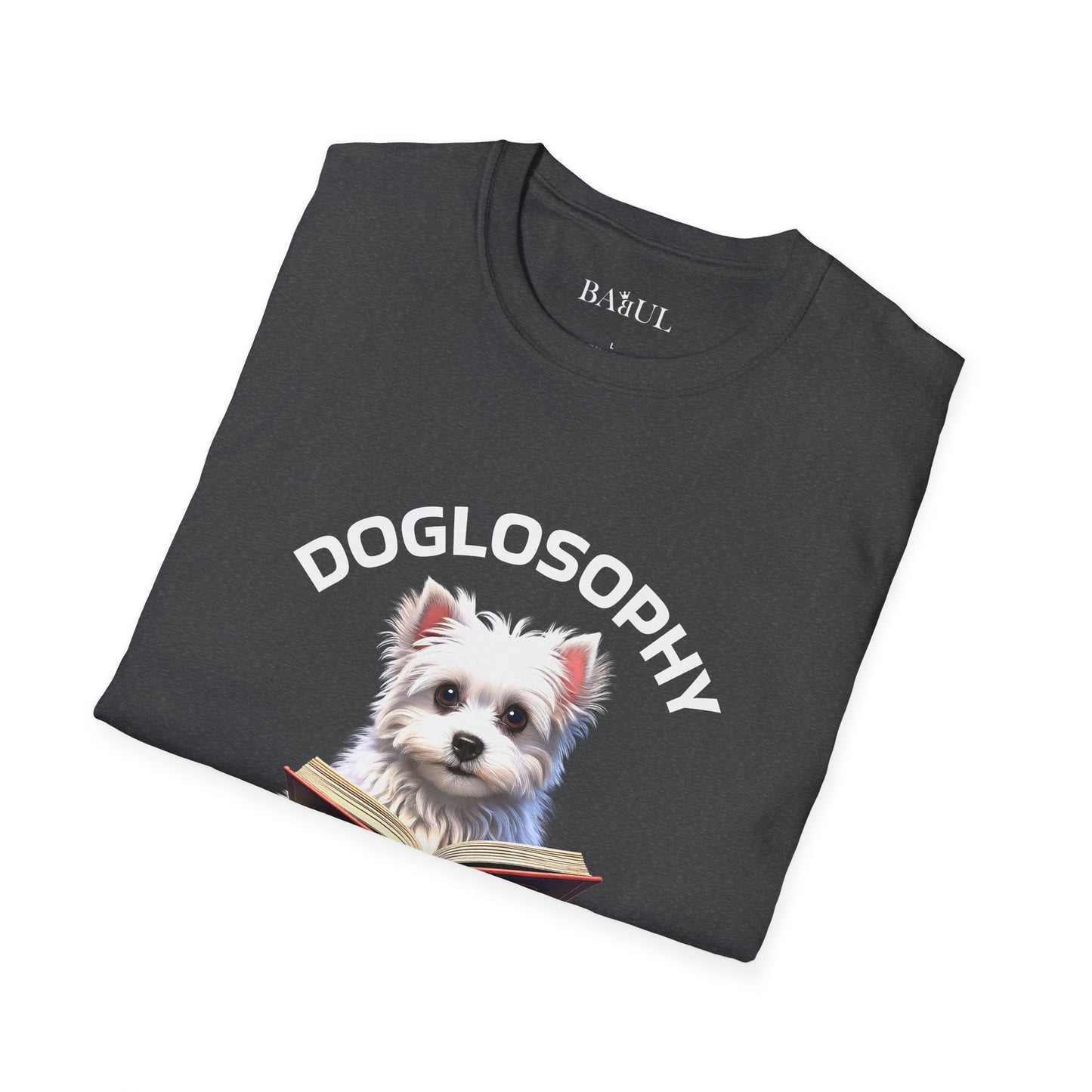 Doglosophy  Unisex Softstyle T-Shirt - "Happiness is a Warm Sunbeam" Design