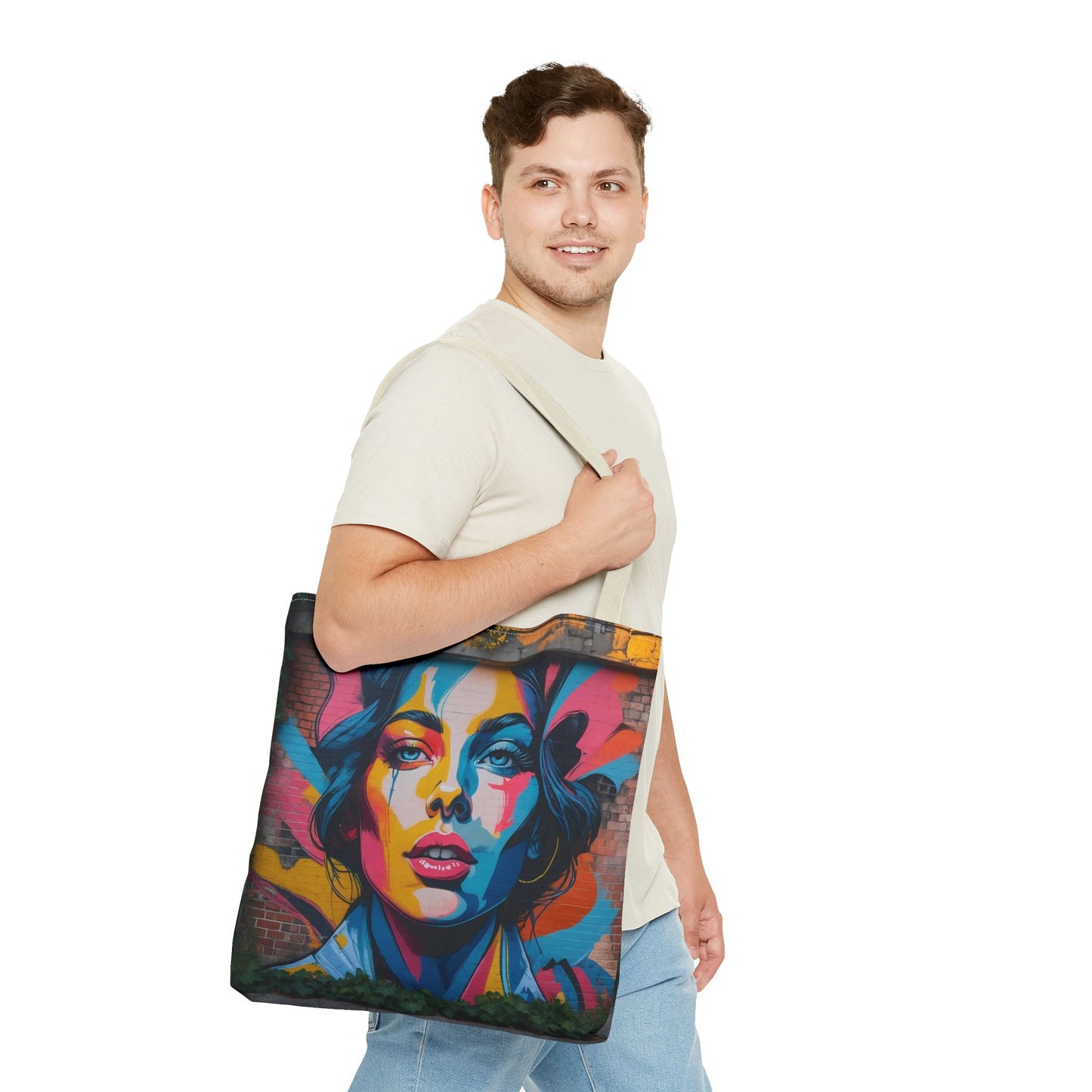 Artistic Surge - Eco-Friendly Canvas Tote Bag - WOMAN'S FACE