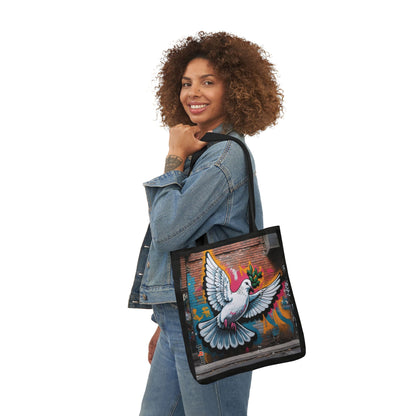 Artistic Surge - Eco-Friendly Canvas Tote Bag - PEACE