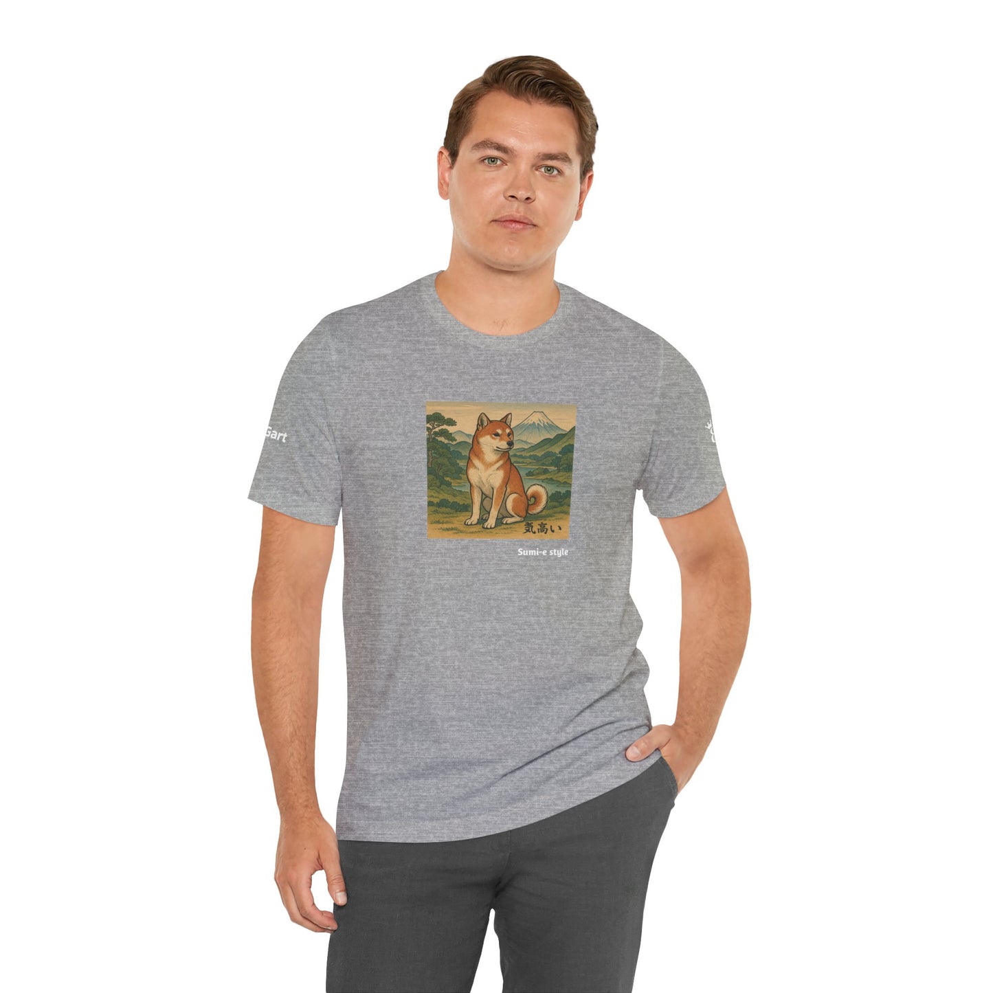 DOGART Unisex Jersey DOG T-Shirt - SUMI-E STYLE - Iconic Painting Reimagined with Dogs