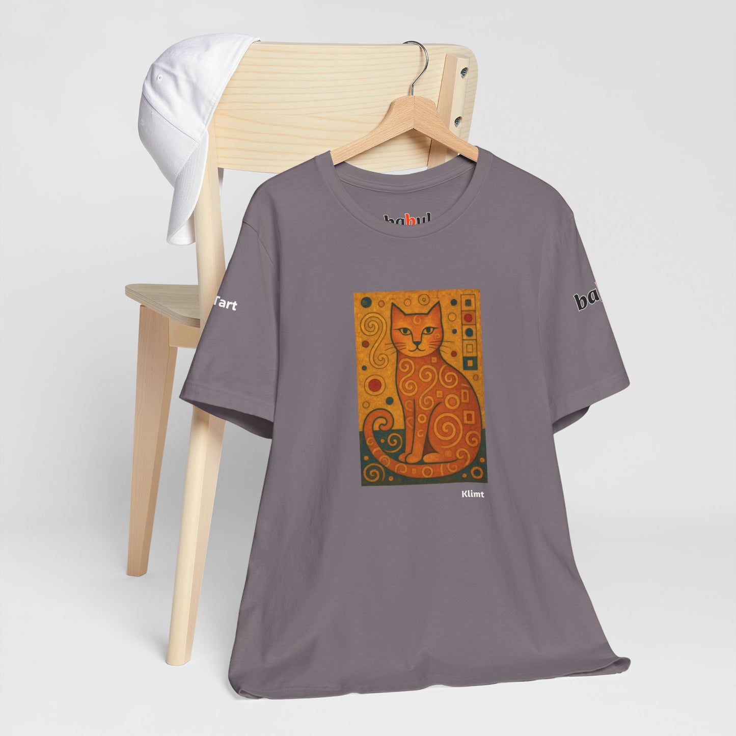CATART Unisex Jersey Cat T-Shirt - KLIMT - Iconic Painting Reimagined with Cats