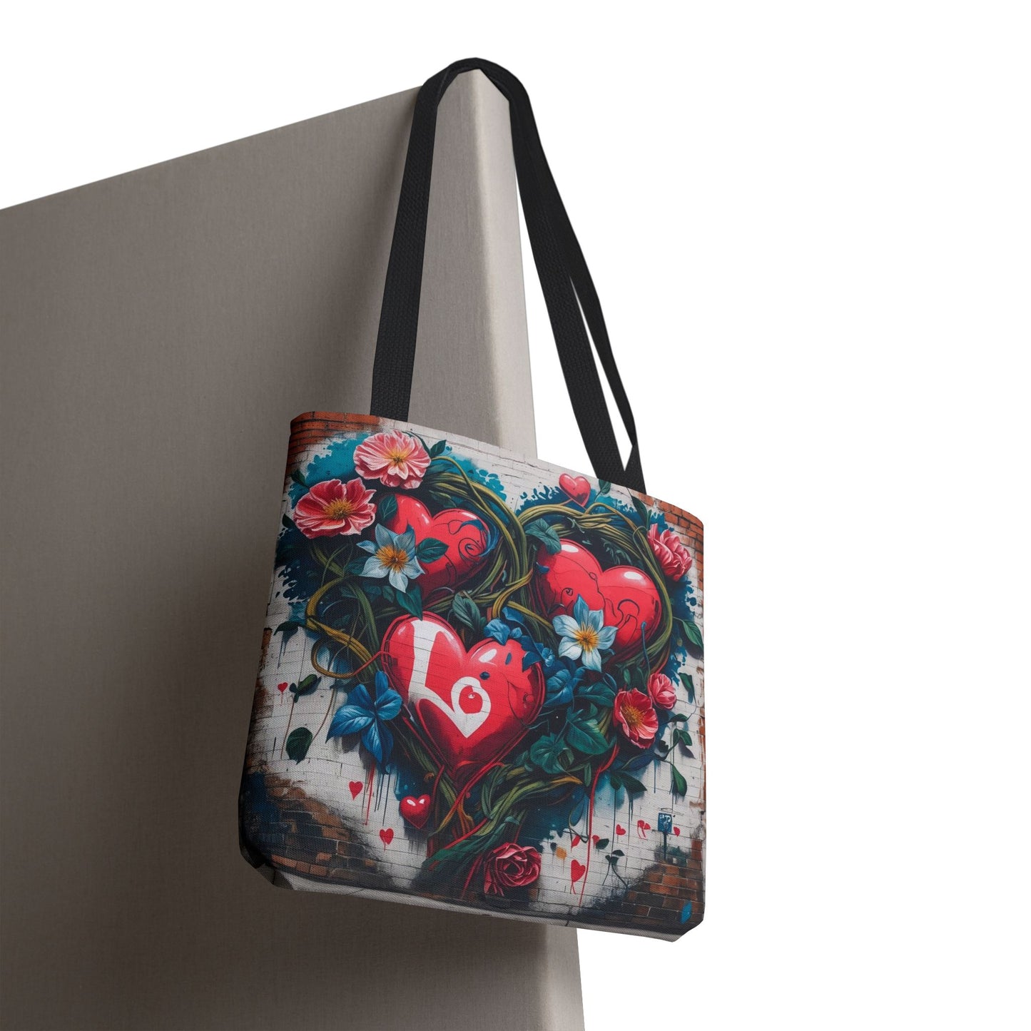 Artistic Surge - Eco-Friendly Canvas Tote Bag - HEARTS OF LOVE
